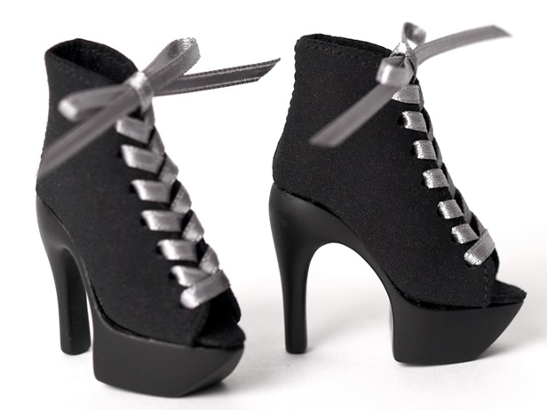 Lace-up Heels - Silver